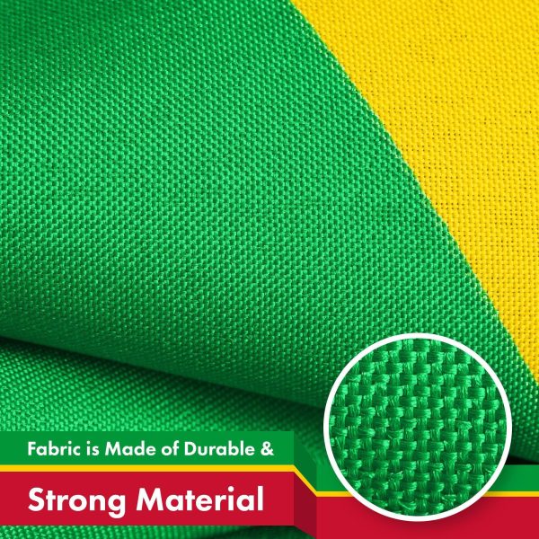 G128 5 Pack: Saint Kitts and Nevis Flag | 3x5 Ft | LiteWeave Pro Series Printed 150D Polyester | Country Flag, Indoor/Outdoor, Vibrant Colors, Brass Grommets, Thicker and More Durable Than 100D 75D Polyester - Image 4