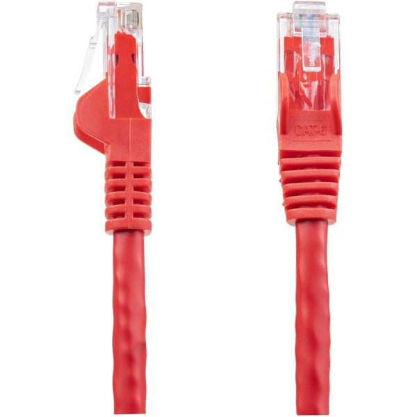 StarTech.com 75ft CAT6 Ethernet Cable - Red Snagless Gigabit - 100W PoE UTP 650MHz Category 6 Patch Cord UL Certified Wiring/TIA - Image 3