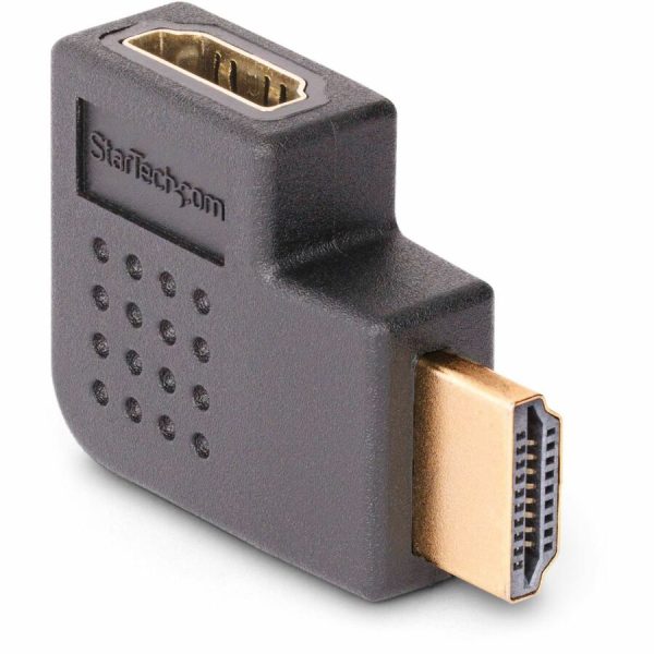 StarTech.com Right Angle HDMI 2.0 Adapter, Male to Female, Horizontal 90-Degree Angled HDMI Port Saver, 4K 60Hz, High Speed HDMI Connector Extension - Image 2