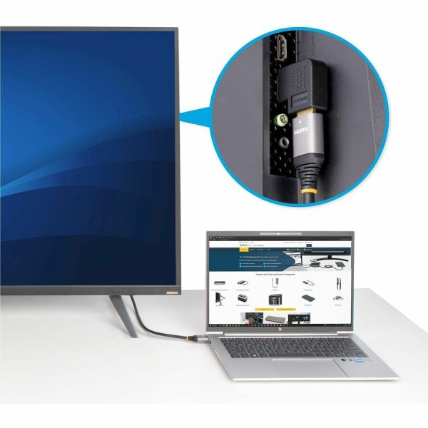 StarTech.com Right Angle HDMI 2.0 Adapter, Male to Female, Horizontal 90-Degree Angled HDMI Port Saver, 4K 60Hz, High Speed HDMI Connector Extension - Image 7