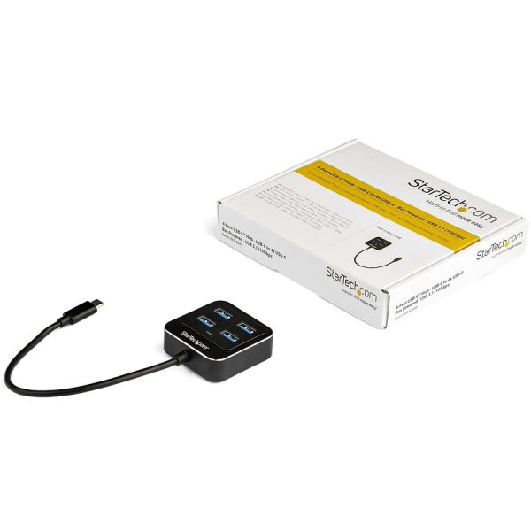 StarTech.com 4 Port USB C Hub - USB-C to 4xUSB-A - 10Gbps USB 3.2 Gen 2 Type-C Hub - USB Bus Powered - Portable/Laptop USB Adapter Hub - Image 5