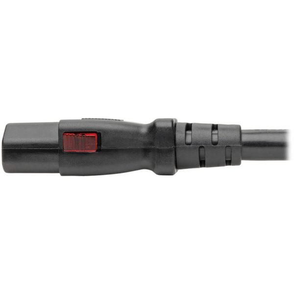 Eaton Tripp Lite Series Computer Power Cord, NEMA 5-15P to Locking C13 - Heavy-Duty, 15A, 125V, 14 AWG, 3 ft. (0.91 m), Black - Image 4