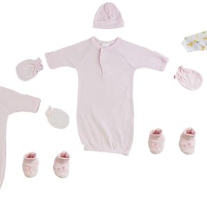 Preemie Girls Sleep-n-play, Gowns, Caps, Booties And Mittens Cs_0077