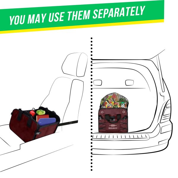 3 Compartment Separable Collapsible Car Trunk Storage Organizer for SUV Minivan Truck Sedan   XL Cherrysh - Image 6