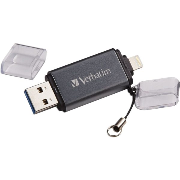 64GB Store 'n' Go Dual USB 3.0 Flash Drive for Apple Lightning Devices - Graphite - Image 5