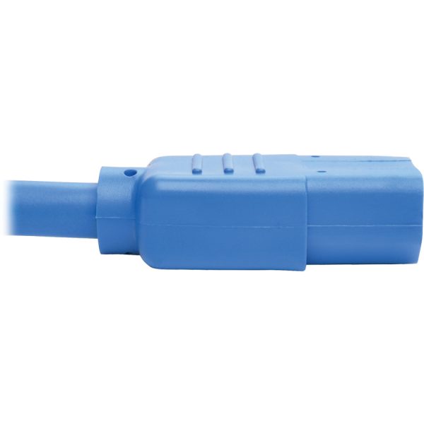 Eaton Tripp Lite Series Heavy-Duty PDU Power Cord, C13 to C14 - 15A, 250V, 14 AWG, 3 ft. (0.91 m), Blue - Image 4