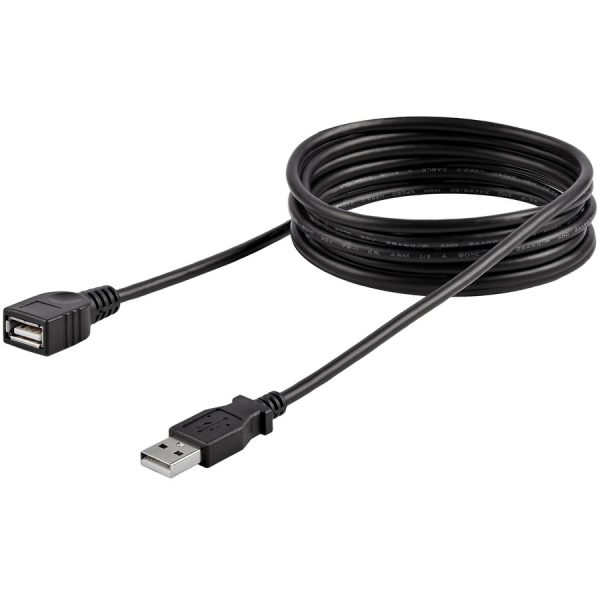 StarTech.com 6 ft Black USB 2.0 Extension Cable A to A - M/F - Image 2