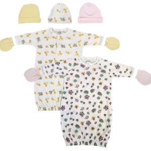 Newborn Baby Girls 7 Piece Gown Set Nc_0776