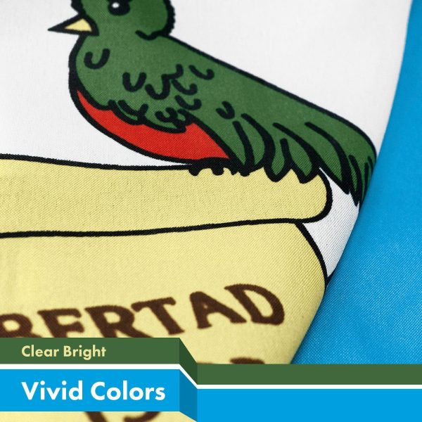 G128 Guatemala Guatemalan Flag | 3x5 feet | Printed 150D, Indoor/Outdoor, Vibrant Colors, Brass Grommets, Quality Polyester, Much Thicker More Durable Than 100D 75D Polyester - Image 3