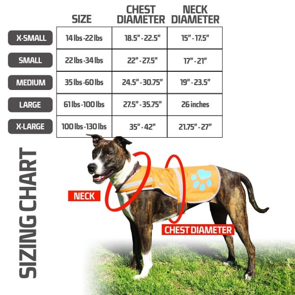 Soft shell Waterproof Dog Vest. Hi Visibility Reflective Jacket with Light Fleece Lining. Ideal in Cooler Climates. Blaze Orange Fabric Protects Your PUP Near Hunting Grounds & Off Leash - Image 3
