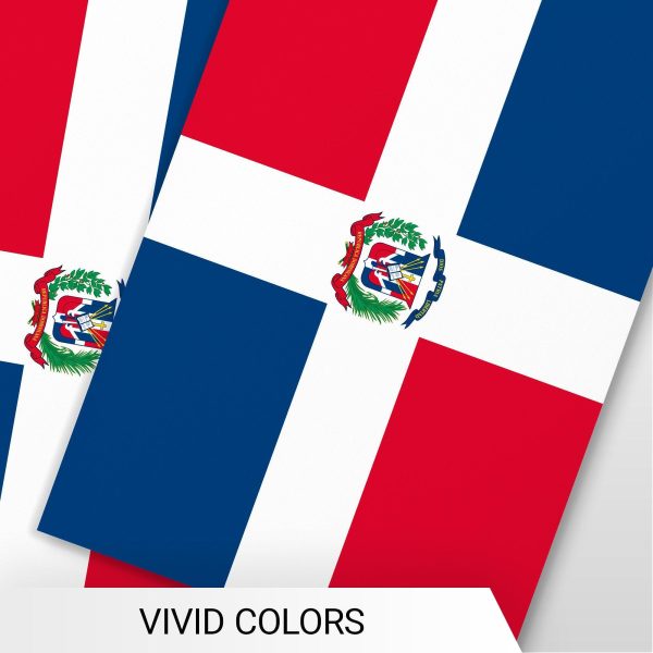 G128 Dominican Republic Bunting Banner | Flag 8.2 x 5.5 Inch, Full String 33 Feet | Printed 150D Polyester, Decorations For Bar, School, Festival Events Celebration - Image 6