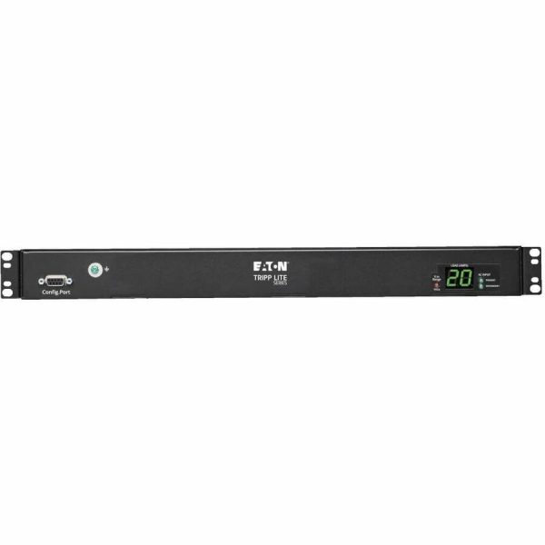 Eaton Tripp Lite Series 3.8kW 200-240V Single-Phase ATS/Local Metered PDU - 8 C13 and 2 C19 Outlets, Dual C20 Inlets, 12 ft. Cords, 1U, TAA - Image 2