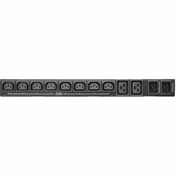 Eaton Tripp Lite Series 3.8kW 200-240V Single-Phase ATS/Local Metered PDU - 8 C13 and 2 C19 Outlets, Dual C20 Inlets, 12 ft. Cords, 1U, TAA - Image 3