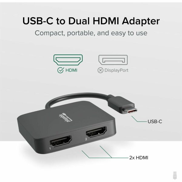 Plugable USB C to HDMI Adapter for Dual Monitors 4K 60Hz - Image 2