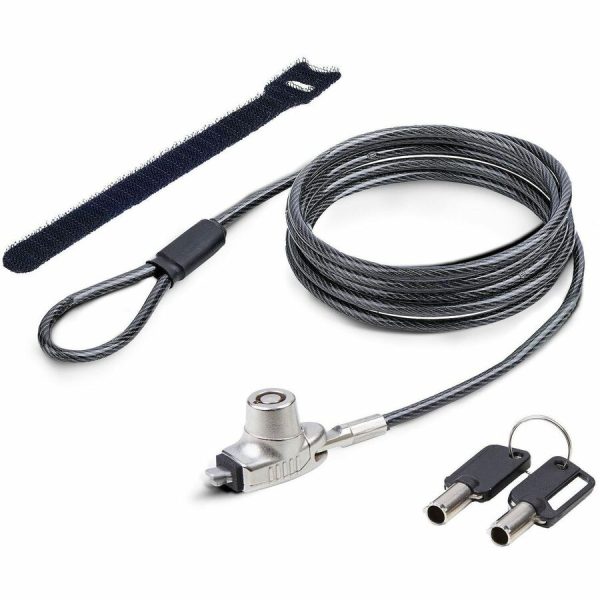 StarTech.com Slim Lock Noble Wedge® Slot Compatible, 6.6ft (2m) Keyed Locking Cable, Desk Anti-Theft Security For Laptop/Notebook Computer - Image 5