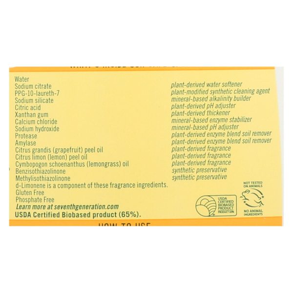 Seventh Generation Auto Dishwasher Gel - Lemon - Case of 6 - 42 Fl oz. - Image 2
