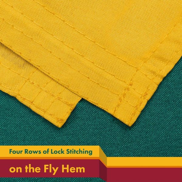 G128 5 Pack: Sri Lanka Sri Lankan Flag | 3x5 Ft | LiteWeave Pro Series Printed 150D Polyester | Country Flag, Vibrant Colors, Brass Grommets, Thicker and More Durable Than 100D 75D Polyester - Image 5