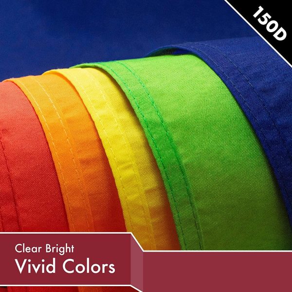 G128 Solid Burgundy Color Flag | 3x5 feet | Printed 150D, Indoor/Outdoor, Vibrant Colors, Brass Grommets, Quality Polyester, Much Thicker More Durable Than 100D 75D Polyester - Image 3
