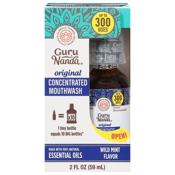 Gurunanda - Mouthwash Wld Mint Conc - EA of 1-2 OZ - Image 2
