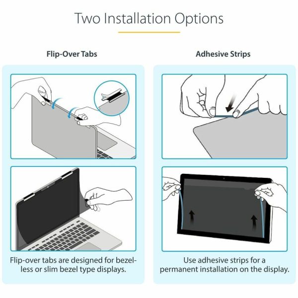 StarTech.com 14in 16:10 Touch Privacy Screen, Laptop Security Shield, Anti-Glare Blue Light Filter Flip-Over - Image 7