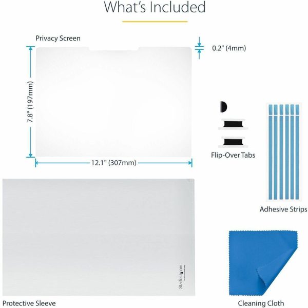 StarTech.com 14in 16:10 Touch Privacy Screen, Laptop Security Shield, Anti-Glare Blue Light Filter Flip-Over - Image 8