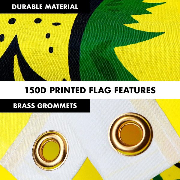 G128 Combo Pack: 6 Feet Tangle Free Spinning Flagpole (Black) Gadsden Don't Tread on Me Flag 3x5 ft Printed 150D Brass Grommets (Flag Included) Aluminum Flag Pole - Image 4