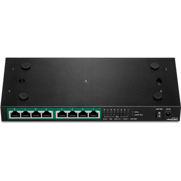 TRENDnet 8-Port Gigabit PoE+ Switch, 65W PoE Power Budget, 16Gbps Switching Capacity, IEEE 802.1p QoS, DSCP Pass-Through Support, Fanless, Wall Mountable, Lifetime Protection, Black, TPE-TG83 - Image 3