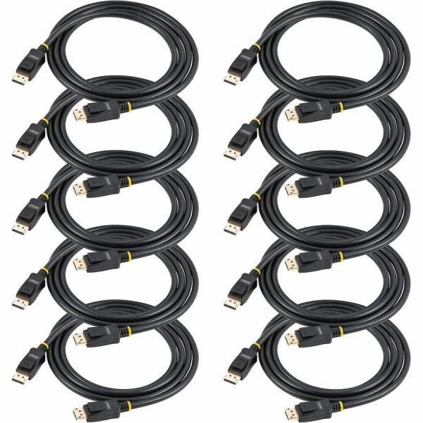 StarTech.com 10ft (3m) VESA Certified DisplayPort Cable - 10 Pack - DisplayPort 1.2 Cable with Latches, 4K 60Hz UHD - Latching DP Connectors - Image 8