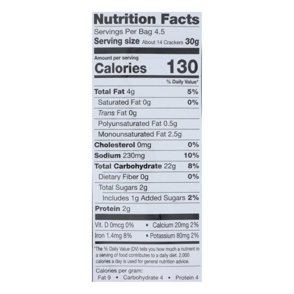Miltons Gluten Free Baked Crackers - Crispy Sea Salt - Case of 12 - 4.5 oz. - Image 2