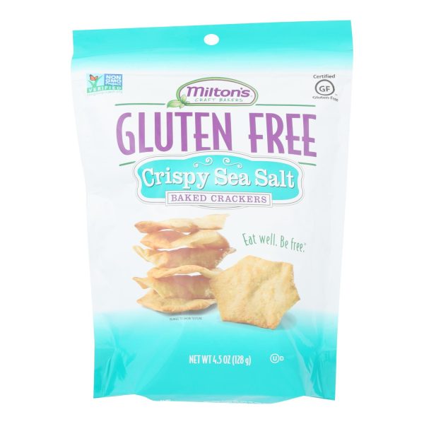 Miltons Gluten Free Baked Crackers - Crispy Sea Salt - Case of 12 - 4.5 oz. - Image 3