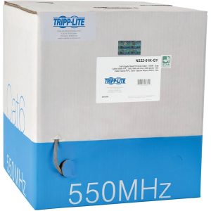 Eaton Tripp Lite Series Cat6 Gigabit Solid Core UTP PVC Bulk Ethernet Cable, Gray, 1000 ft. (304.8 m), TAA