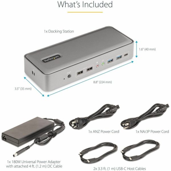StarTech.com Dual-Laptop USB-C KVM Docking Station, Dual Monitor 4K 60Hz DisplayPort KVM Dock, 5x USB Hub, GbE, 90W/45W PD, Windows/Mac - Image 8