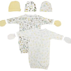 Unisex Newborn Baby 7 Piece Gown Set Nc_0737