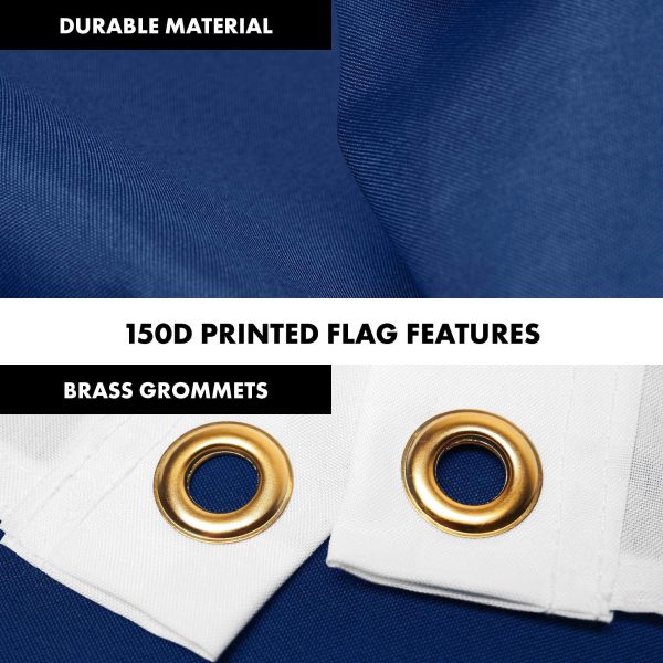 G128 Flag Pole 6FT Silver Tangle Free & Finland Finnish Flag 3x5 Ft Combo Printed 150D Polyester - Image 4
