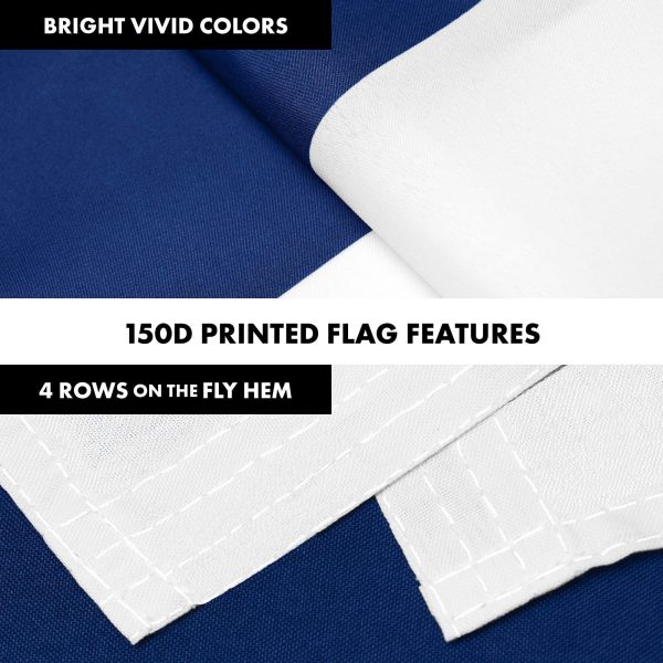 G128 Flag Pole 6FT Silver Tangle Free & Finland Finnish Flag 3x5 Ft Combo Printed 150D Polyester - Image 5