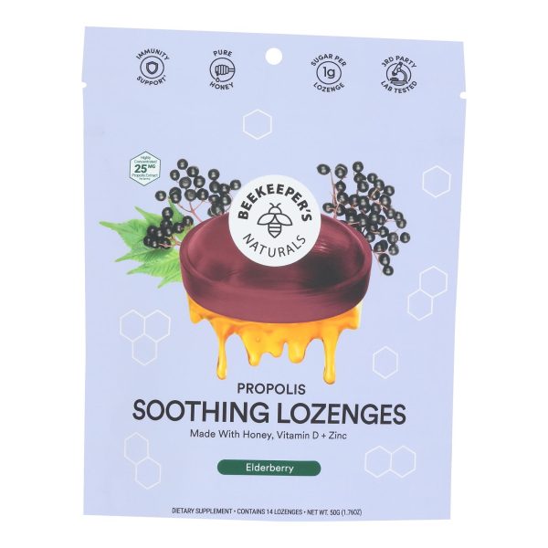 Beekeepers Naturals - Lozenges B Sooth Eldrbrry - 1 Each-1.76 OZ