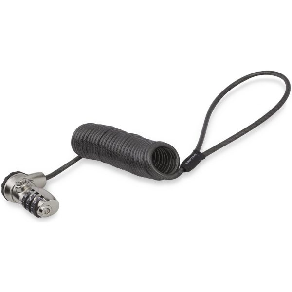 StarTech.com 6ft (1.8m) Laptop Cable Lock, Portable Self-Coiling Anti-Theft 3-Digit Combination Security Cable for K-Slot Computer/Device - Image 3