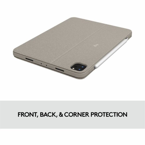 Logitech Combo Touch Keyboard/Cover Case for 11" Apple iPad Pro (3rd Generation), iPad Pro (2nd Generation), iPad Pro Tablet - Sand - Image 2