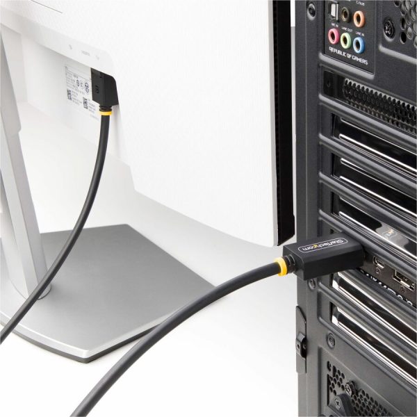 StarTech.com 3ft DisplayPort 2.1 Cable, VESA Certified DP80 DisplayPort Cable w/UHBR20/HDR/DSC 1.2a/HDCP 2.2, 16K/8K 60Hz, DP 2.1 Cord - Image 5