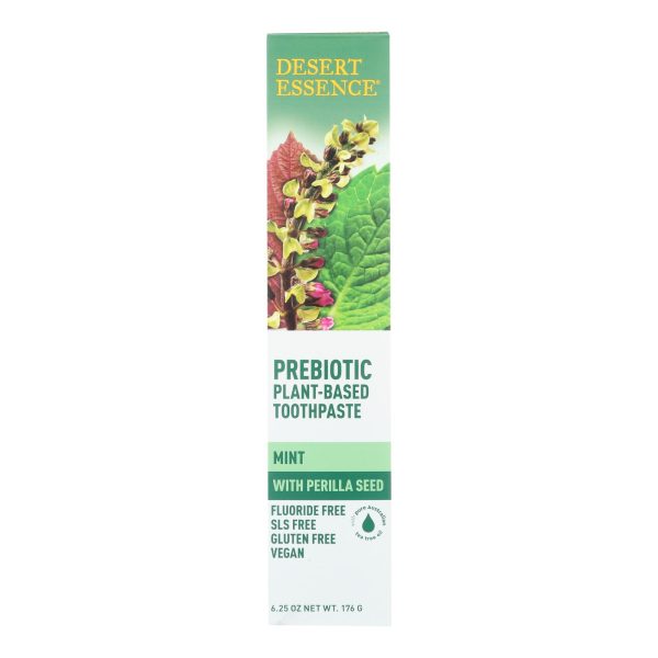 Desert Essence - Tthpst Prebio Mint - 1 Each - 6.25 OZ - Image 2