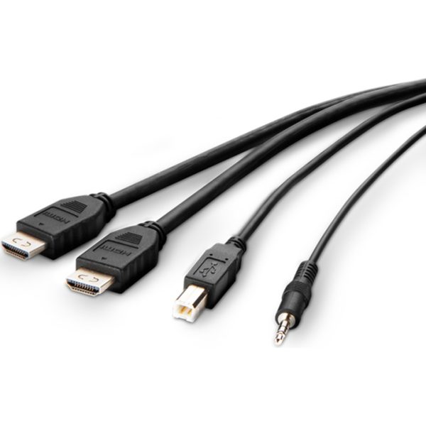 Belkin Dual HDMI High Retention + USB A/B + Audio Passive Combo KVM Cable - Image 2