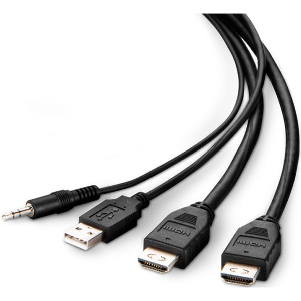 Belkin Dual HDMI High Retention + USB A/B + Audio Passive Combo KVM Cable - Image 3