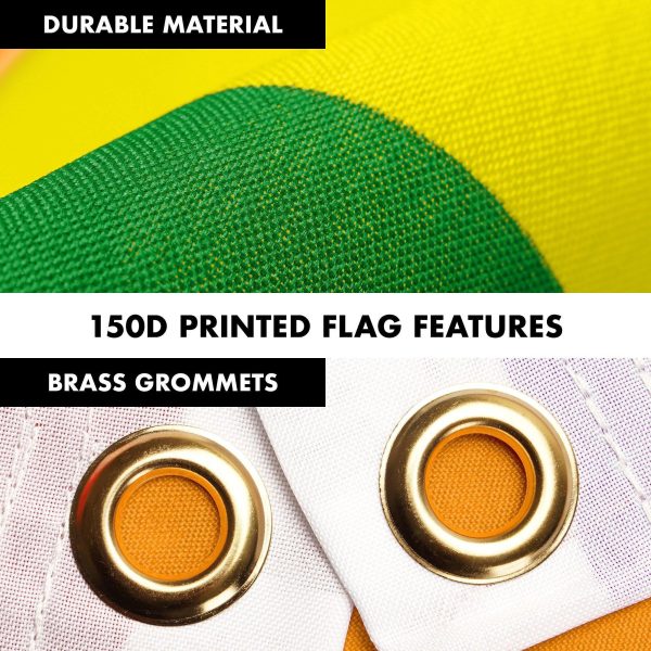 G128 Combo Pack: 6 Ft Tangle Free Aluminum Spinning Flagpole (Silver) & LGBT Progress Rainbow Pride Flag 3x5 Ft, LiteWeave Pro Series Printed 150D Polyester | Pole with Flag Included - Image 4