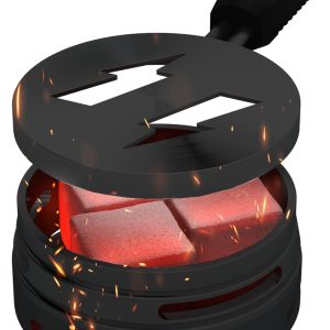 M. ROSENFELD Black Hookah Charcoal Holder – Hookah Heat Management System   Hookah Coal Holder Cover Huli Black