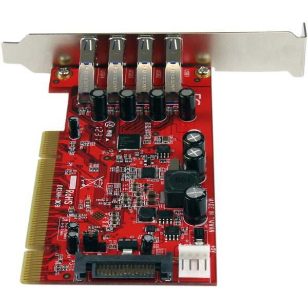 StarTech.com 4 Port PCI SuperSpeed USB 3.0 Adapter Card with SATA/SP4 Power - 5Gbps - Image 4