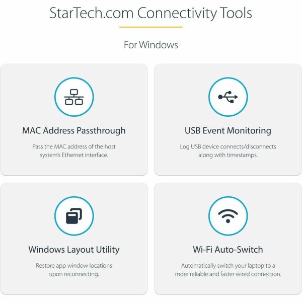 StarTech.com USB-C & USB-A Dock - Hybrid Universal Laptop Docking Station with Dual Monitor Display 4K 60Hz HDMI & DisplayPort - 60W PD - Image 10