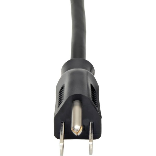 Eaton Tripp Lite Series Computer Power Cord, NEMA 5-15P to Left-Angle C13 - 10A, 125V, 18 AWG, 6 ft. (1.83 m), Black