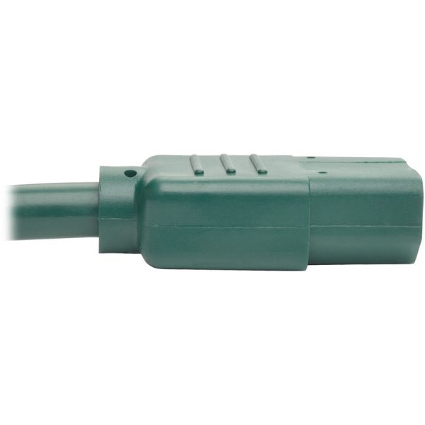 Eaton Tripp Lite Series PDU Power Cord, C13 to C14 - 10A, 250V, 18 AWG, 6 ft. (1.83 m), Green - Image 4