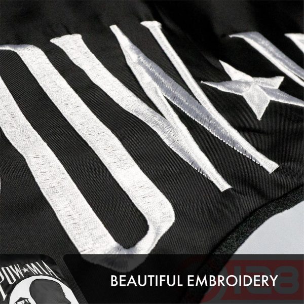 POW MIA Flag | 3x5 Ft, 10-Pack, Double-sided, Embroidered Polyester By G128 - Image 4