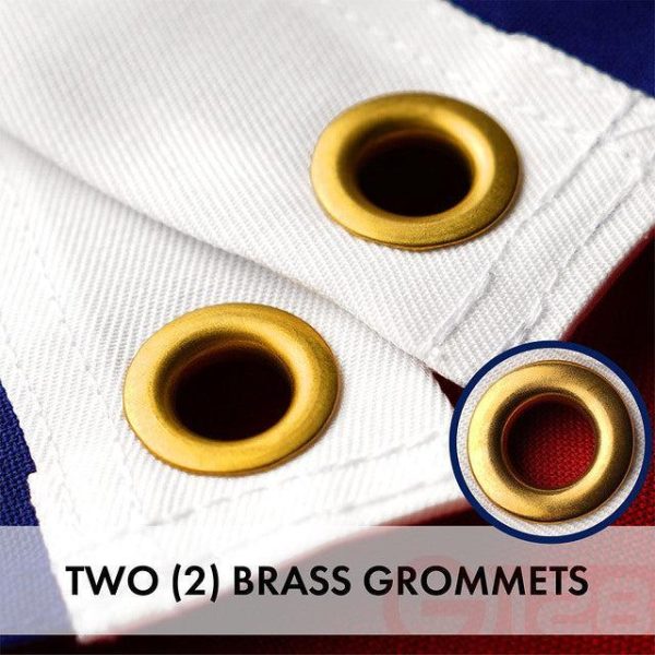 G128 Texas State Flag 4x6 FT 2-Pack Embroidered Stars Sewn Stripes Heavy Duty 220GSM Tough Spun Polyester Quality with Brass Grommets - Image 2